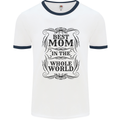 Mothers Day Best Mom in the World Mens Ringer T-Shirt White/Navy Blue