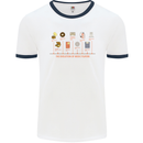 Evolution Of Music Players Vinyl MP3 CD Mens Ringer T-Shirt White/Navy Blue