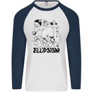Ellipsism Missing Out on the Future Mens L/S Baseball T-Shirt White/Navy Blue
