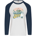 Ghosting Sport Funny Anti Valentines Day Mens L/S Baseball T-Shirt White/Navy Blue