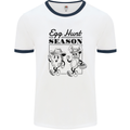 Easter Egg Hunt Season Mens Ringer T-Shirt White/Navy Blue