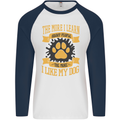 The More I Like My Dog Funny Mens L/S Baseball T-Shirt White/Navy Blue