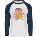 Anatomy of a Puppy Dog Mens L/S Baseball T-Shirt White/Navy Blue