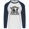 2Tone Enjoy Yourself 2 Tone SKA Music Mens L/S Baseball T-Shirt White/Navy Blue