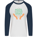 Trees Are the Answer Climate Change Mens L/S Baseball T-Shirt White/Navy Blue