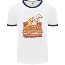 A Naked Banana Cold in Bed Mens Ringer T-Shirt White/Navy Blue