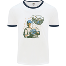 A Baseball Player Mens Ringer T-Shirt White/Navy Blue