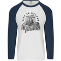 Tractor Life Is Better Farm Funny Farming Mens L/S Baseball T-Shirt White/Navy Blue