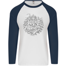 Goddess Shiva Hindu God Hinduism Religion Mens L/S Baseball T-Shirt White/Navy Blue