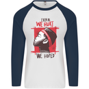African Woman Even When We Hurt We Hoped Mens L/S Baseball T-Shirt White/Navy Blue