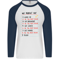 My Perfect Day Be The Best Mom Mother's Day Mens L/S Baseball T-Shirt White/Navy Blue