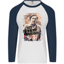 Pablo Escobar Me Matan Limon Mens L/S Baseball T-Shirt White/Navy Blue