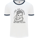 Hate Mondays Funny Work Office Humour Mens Ringer T-Shirt White/Navy Blue