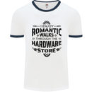 Romantic Walks Hardware Store Tradesman DIY Mens Ringer T-Shirt White/Navy Blue