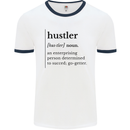 Hustler Definition Entrepreneur Hustle Mens Ringer T-Shirt White/Navy Blue