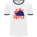 Hedgehog Ughh People Funny Mens Ringer T-Shirt White/Navy Blue