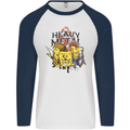 Heavy Metal Chemistry Periodic Table Mens L/S Baseball T-Shirt White/Navy Blue