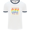 Sounds Gay Im In Funny LGBT Gay Pride Mens Ringer T-Shirt White/Navy Blue