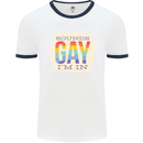 Sounds Gay Im In Funny LGBT Gay Pride Mens Ringer T-Shirt White/Navy Blue