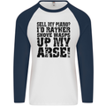 Sell My Piano? Funny Pianist Player Music Mens L/S Baseball T-Shirt White/Navy Blue