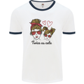 Mummy & Daughter Twice as Cute Mommy Mens Ringer T-Shirt White/Navy Blue