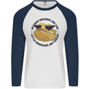 Bearded Dragons Are Like Little Dinosaurs Mens L/S Baseball T-Shirt White/Navy Blue