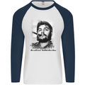 Che Guevara Sold More T-Shirts Than Ideas Mens L/S Baseball T-Shirt White/Navy Blue