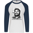 Che Guevara Sold More T-Shirts Than Ideas Mens L/S Baseball T-Shirt White/Navy Blue