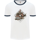 A Steampunk Fish Mens Ringer T-Shirt White/Navy Blue