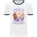 Purple Up for Military Kids Army Brats Mens Ringer T-Shirt White/Navy Blue