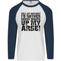 Sell My Guitars? Guitar Guitarist Funny Mens L/S Baseball T-Shirt White/Navy Blue