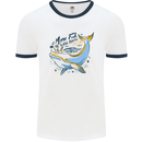 A Naked Banana Freezing Cold in Bed Mens Ringer T-Shirt White/Navy Blue