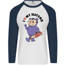 I Love My Haters Funny Halloween Mens L/S Baseball T-Shirt White/Navy Blue