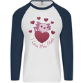 I Love You Alotl Valentines Day Axoloti Mens L/S Baseball T-Shirt White/Navy Blue