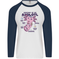 Axoloti Anatomy Mens L/S Baseball T-Shirt White/Navy Blue