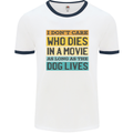 As Long as the Dog Lives Funny Movie Mens Ringer T-Shirt White/Navy Blue