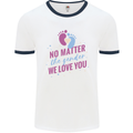 No Matter the Gender New Baby Pregnancy Pregnant Mens Ringer T-Shirt White/Navy Blue