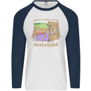 There's So Much Room for Activities Mens L/S Baseball T-Shirt White/Navy Blue