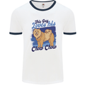 This Guy Loves His Chow Chow Dog Mens Ringer T-Shirt White/Navy Blue