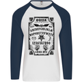 Ouija Board Voodoo Demons Spirits Halloween Mens L/S Baseball T-Shirt White/Navy Blue