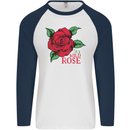 I'm a Wild Rose Mens L/S Baseball T-Shirt White/Navy Blue