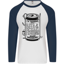 I'm Thinking Beer & Fishing Weekend Funny Mens L/S Baseball T-Shirt White/Navy Blue