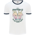 Goataholic On the Way to Get More Goats Mens Ringer T-Shirt White/Navy Blue