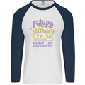 Future Mommy New Baby in Progress Pregnancy Mens L/S Baseball T-Shirt White/Navy Blue