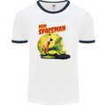 Dead Spaceman Astronaut Helmet Alien Mens Ringer T-Shirt White/Navy Blue