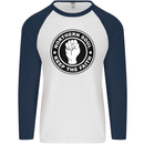 Northern Soul Keeping the Faith Mens L/S Baseball T-Shirt White/Navy Blue