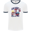 Christmas Santa Naughty List Funny Xmas Mens Ringer T-Shirt White/Navy Blue