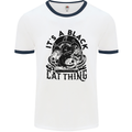 Its a Black Cat Thing Halloween Mens Ringer T-Shirt White/Navy Blue