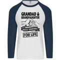 Grandad and Granddaughter Grandparent's Day Mens L/S Baseball T-Shirt White/Navy Blue