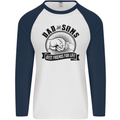 Dad & Sons Best Friends Father's Day Mens L/S Baseball T-Shirt White/Navy Blue